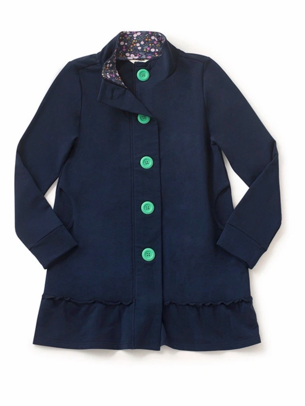 Matilda Jane "A Million Little Things" Button Up Knit Jacket Navy Blue-  Small